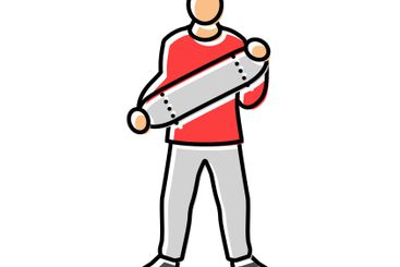 diy skate spot skateboard color icon vector illustration