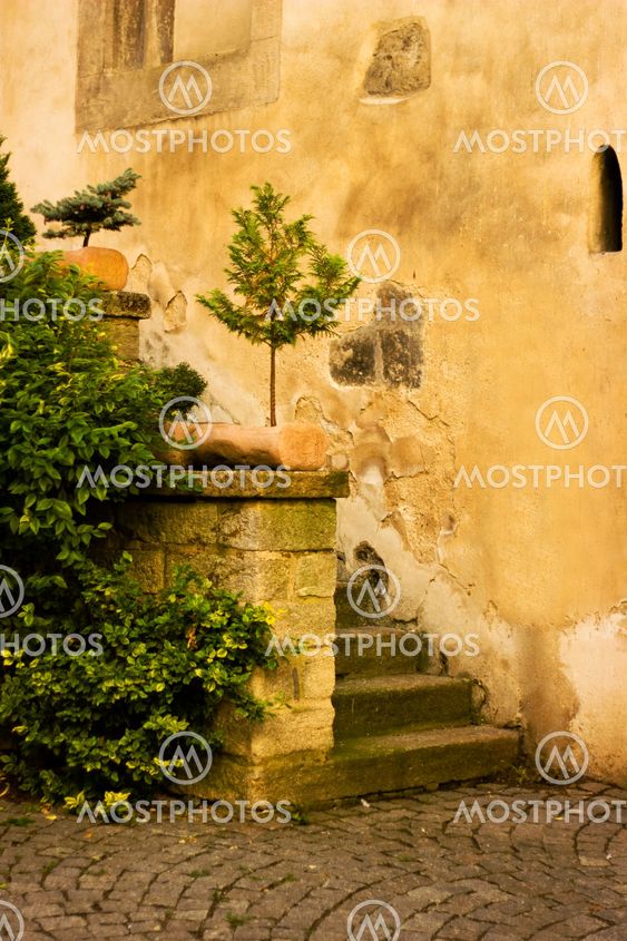 View of part of an old european house