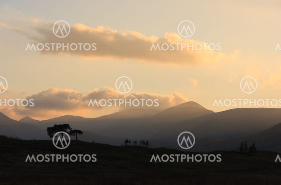 Sunset in the highlands.