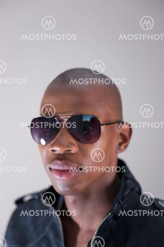 Young African man in sunglasses