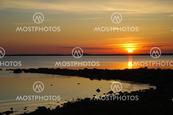 Sunset by the Oland bridge