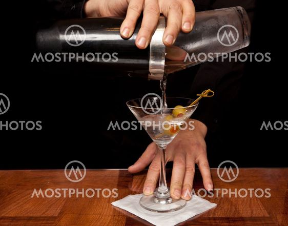 Pouring a Martini