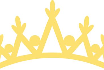 Elegant yellow crown featuring triangular shapes and...
