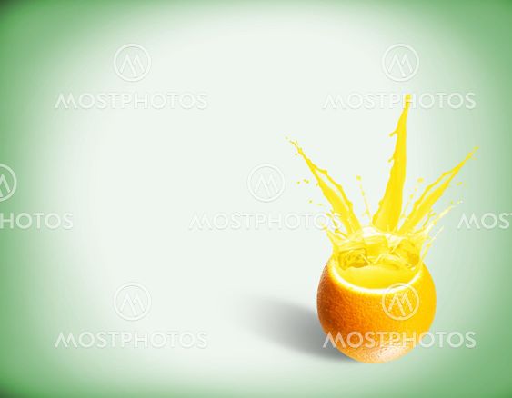 fresh orange juice with a splash