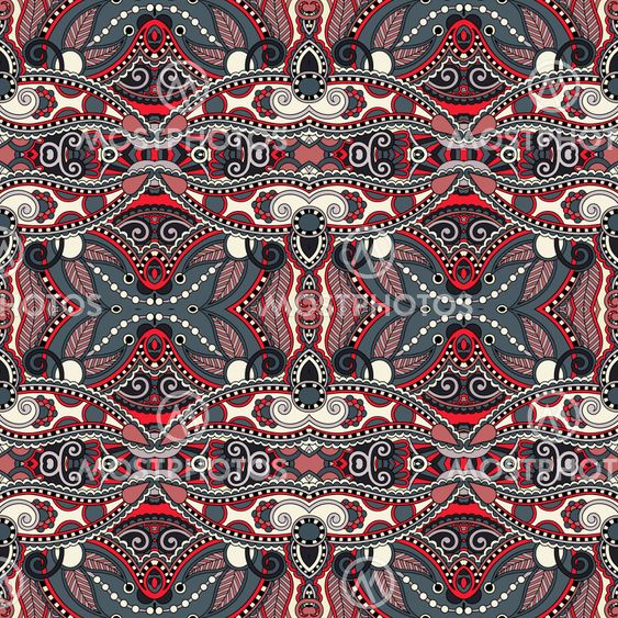 geometry vintage floral seamless pattern
