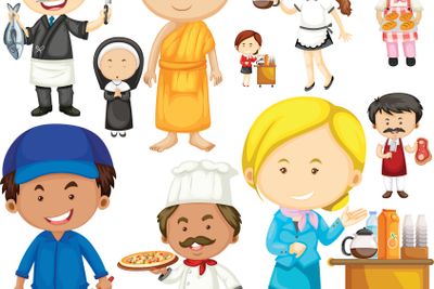 People doing different occupations