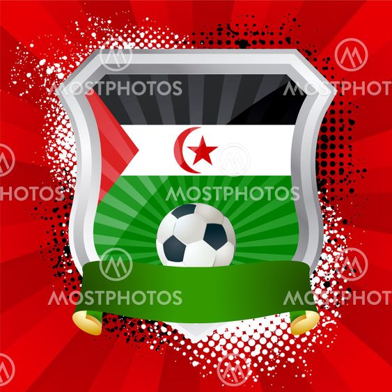 Shield with flag of Western Sahara