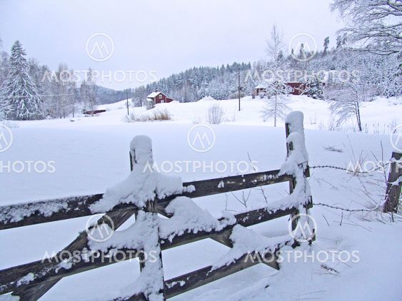 country house in the winter