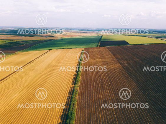 Beautiful photo made with drone of amazing crop fields...