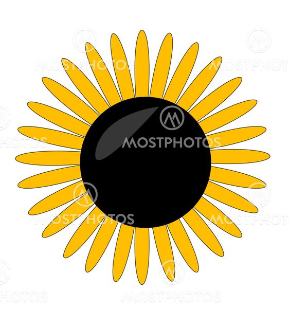 yellow flower symbol on the white