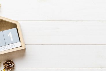 Christmas calendar 1 january. Christmas gift, fir...