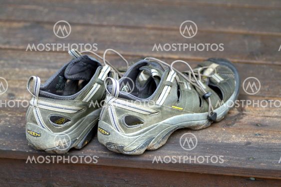 Shoes on drying