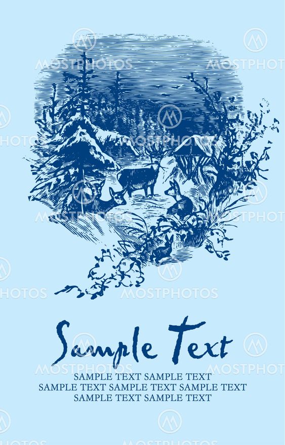 antique card engraving (vector)