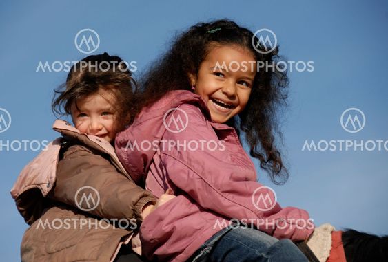 two laughing girls