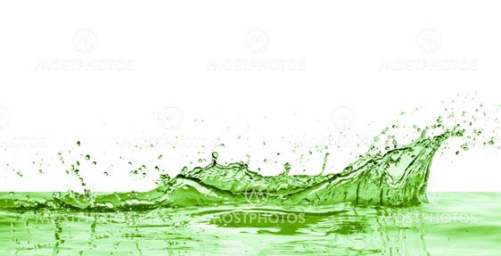 green liquid splash