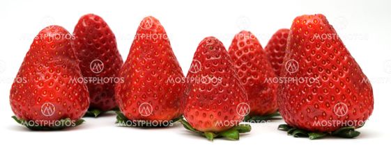 Strawberries standing up