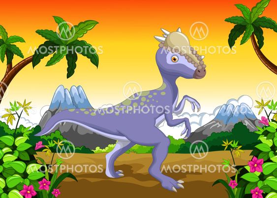 Dinosaur Stegosaurus cartoon for your design