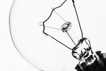 Lightbulb on white background, close up shot