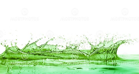 green liquid splash