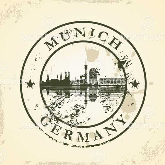 Grunge rubber stamp with Munich, Germany