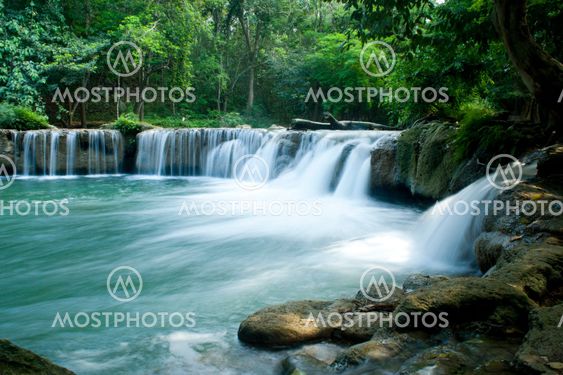 waterfalls in deep forest
