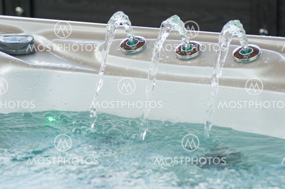 jet of water in swirl bath