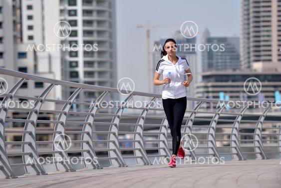 woman jogging at morning