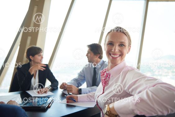 business woman on meeting