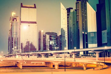 evening city landscape