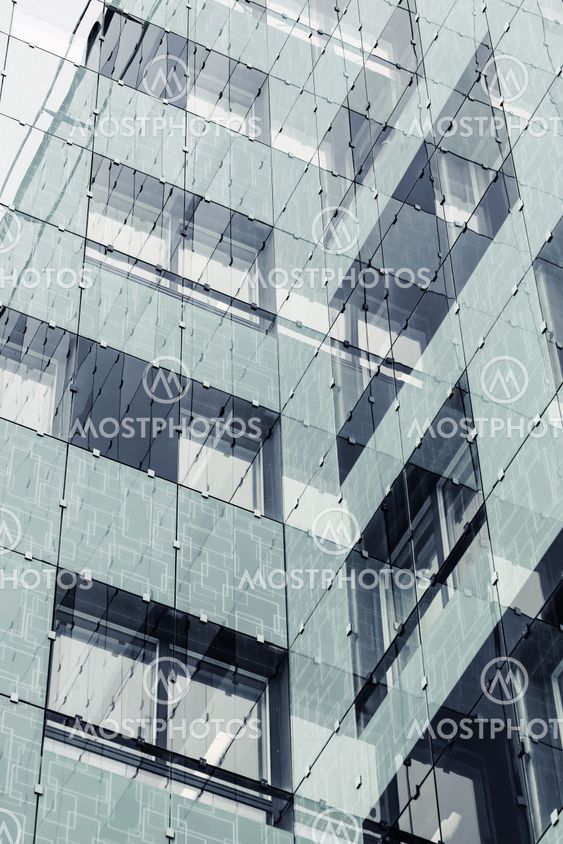 Business center in abstract style