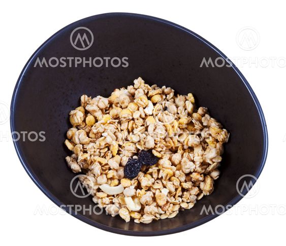 dried muesli with raisin and nuts