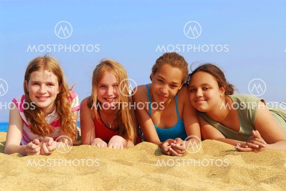 Girls on beach