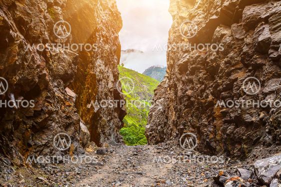 stone pathway and rocks in Nepal