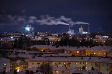 Fyrverkeri över Eskilstuna