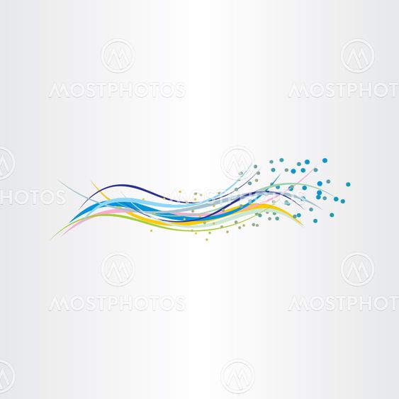 color water waves with bubbles abstract background