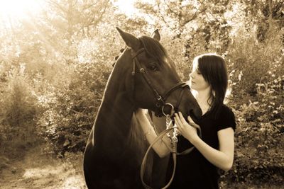 The girl and the horse