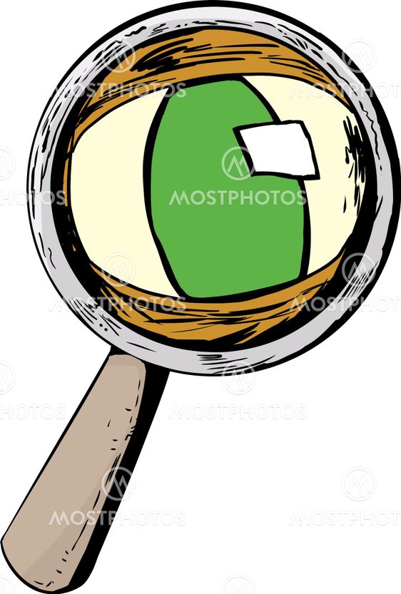 Green Eye and Magnifying Glass