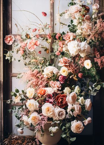 Floral arrangement with winter, autumn or early spring...