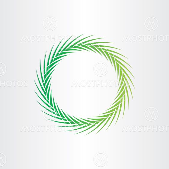 green abstract vector circle background