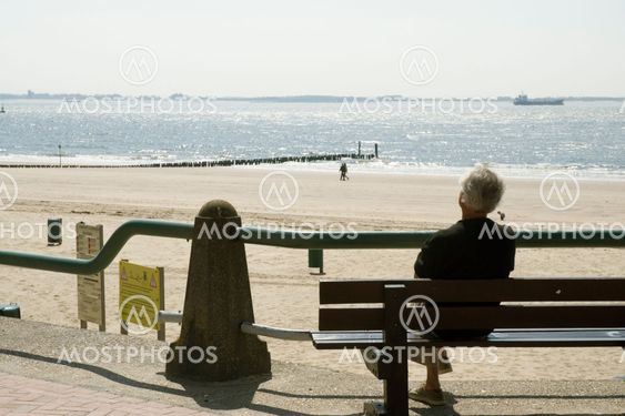 relaxing retired man