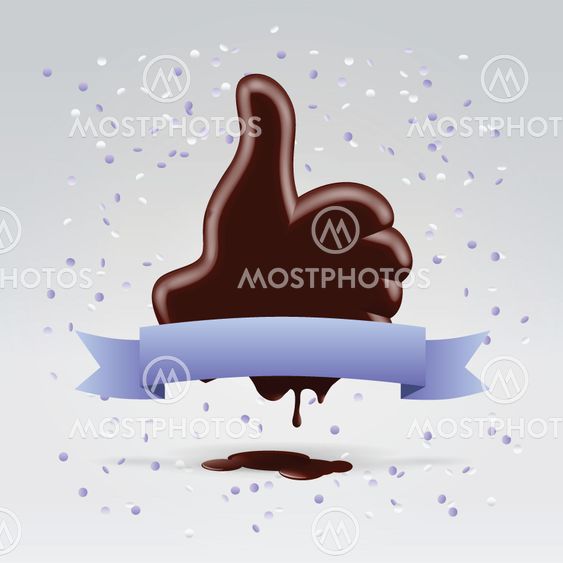 Chocolate like under ribbon title