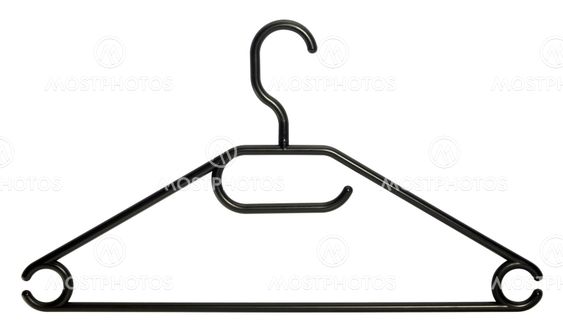black clothes hanger