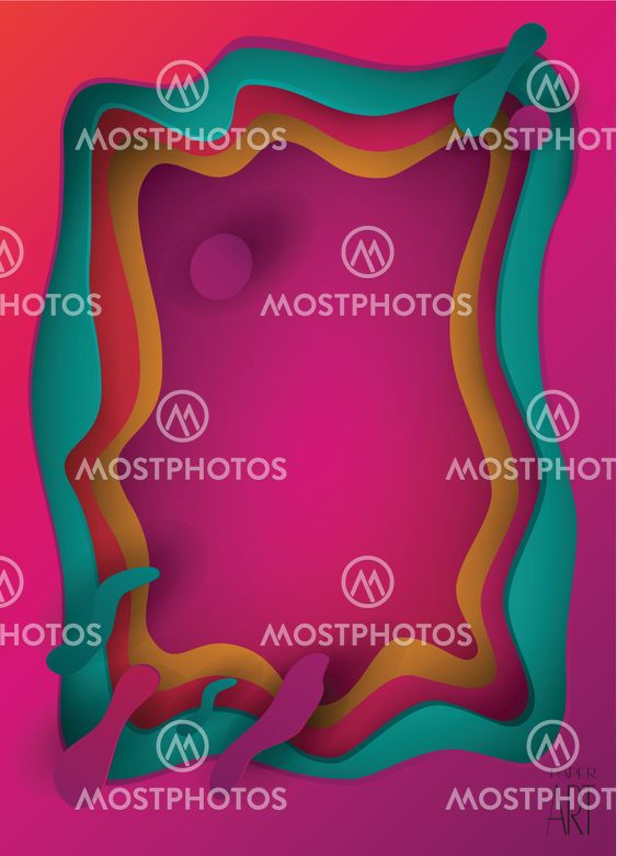 "Modern paper cutting frame..." by sofiartmedia - Mostphotos