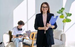Portrait of professional psychologist therapist woman...