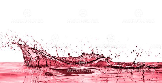 splashing red wine