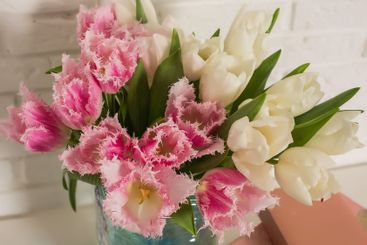 beautiful colourful blossoming flowers bouquet of fresh...