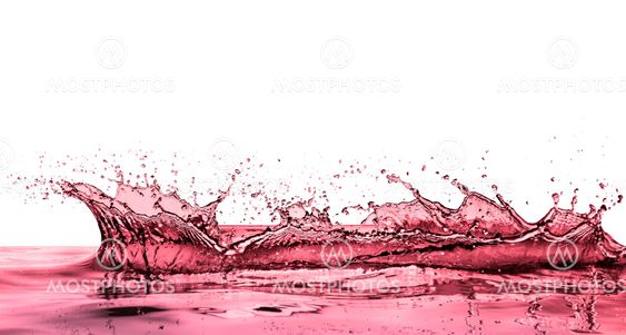 splashing red wine