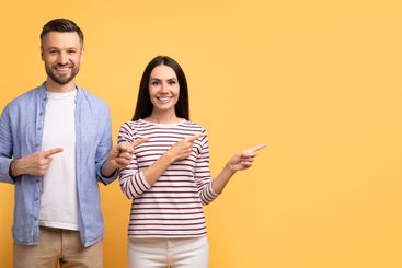 Joyful couple together showing love and affection...