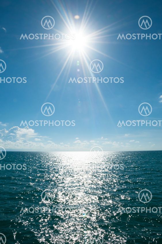 Solar beam at sea