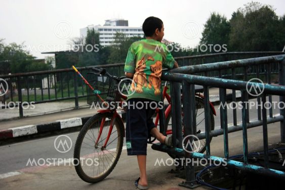 The boy and the bicycle